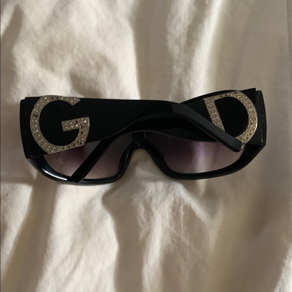 Dolce & Gabbana Black Sunglasses vintage y2k with rhinestones - Picture 1 of 7